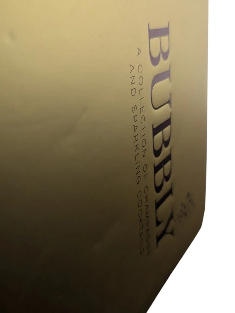 BUBBLY Gold Cocktail Recipe Book